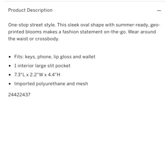 Victoria's Secret Graphic Blooms Oval City Belt Bag - Picture 5 of 6